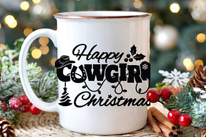 Cowgirl Christmas SVG Printable Cut