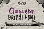 Claretta Brush Ink Font, a Script Font by Graphic Spirit (Thumbnail 1 of 3)