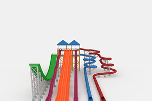 3D Model Waterpark Slide 12