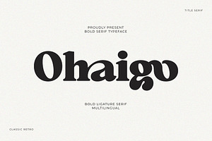 Ohaigo Serif Typeface