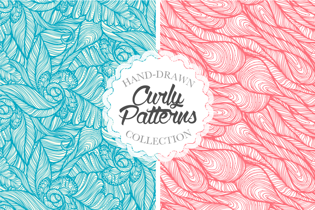 Curly patterns set preview 2