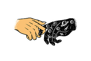 Friendly with the universe, a Person Illustration by gunaonedesign