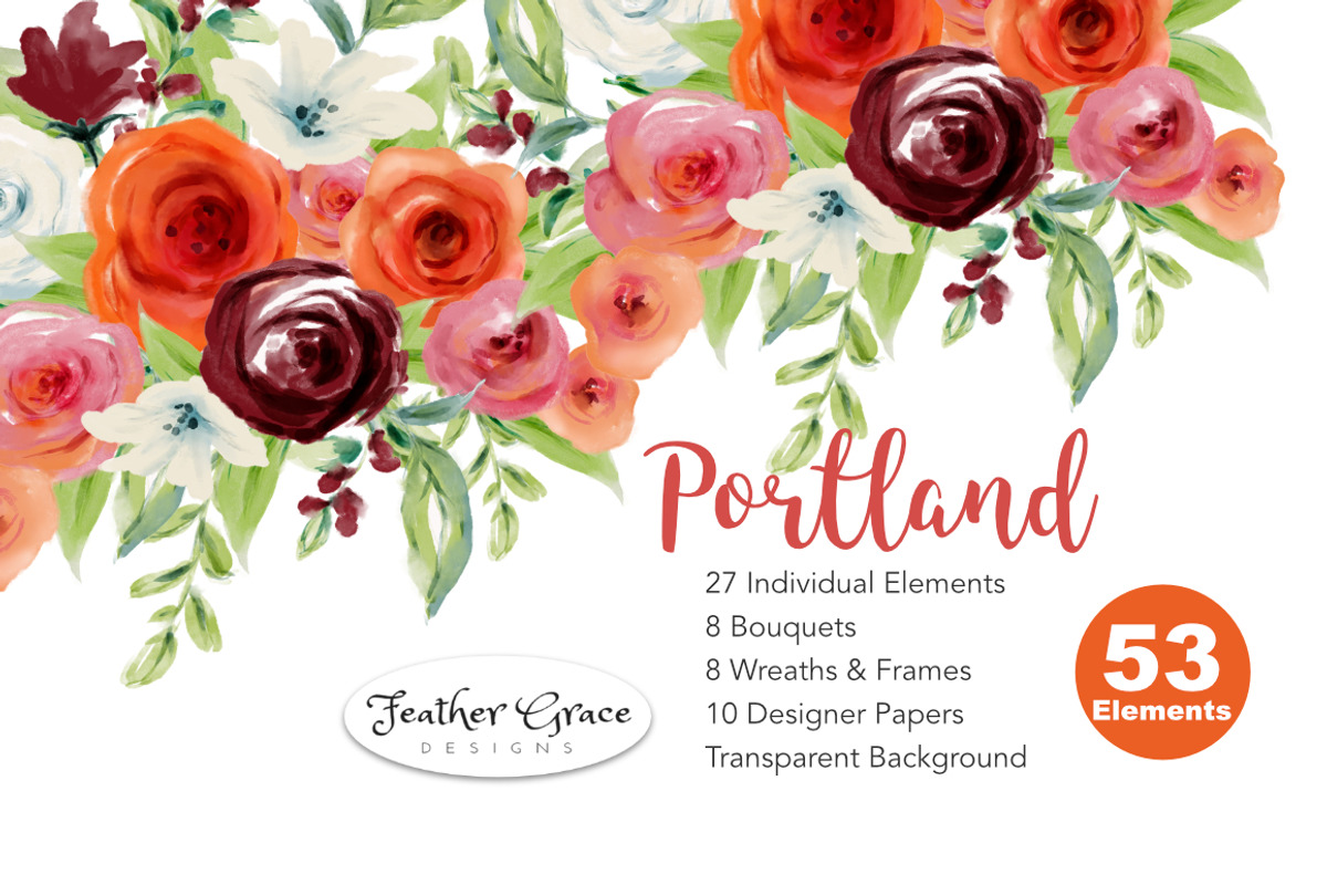 Watercolor Flowers-Pink Roses, an Illustration by Feather Grace Designs (Photo 6 of 6)