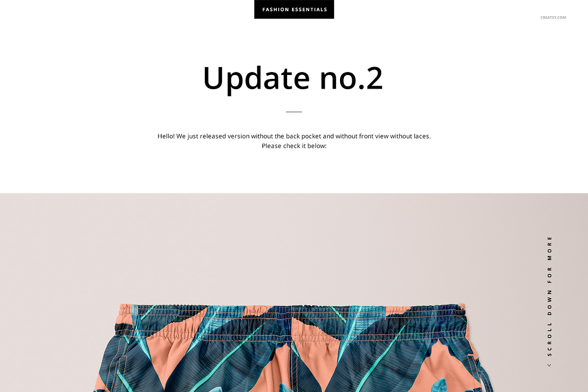 Men's Swim Trunks Mockup Set, a Bottom Mockup by creatsy5 (Photo 6 of 7)