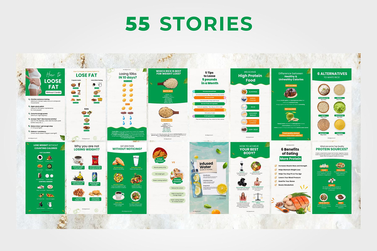 Health Coach Instagram Templates, a Marketing Template by Aks-Designs (Photo 6 of 9)