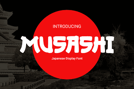 MUSASHI – Japanese Display Font, a Sans Serif Font by Pinisi ART