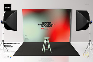 Framed Photography Backdrop Mockup