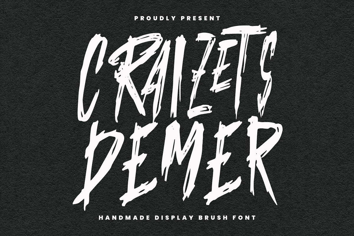 Craizets Demer Handmade Brush Font, a Handwritten Font by Maulana Creative (Photo 1 of 7)