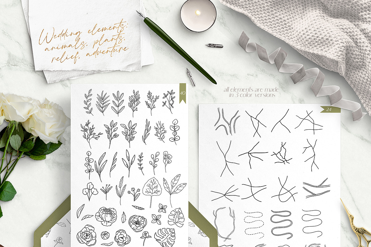 Wedding Map Creator Line Collection, an Animal Illustration by Alisha Gronska (Photo 3 of 8)