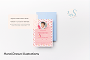 First Birthday Invite Canva Template, an Invitation Template by Little Creative Scribbles (Thumbnail 2 of 6)