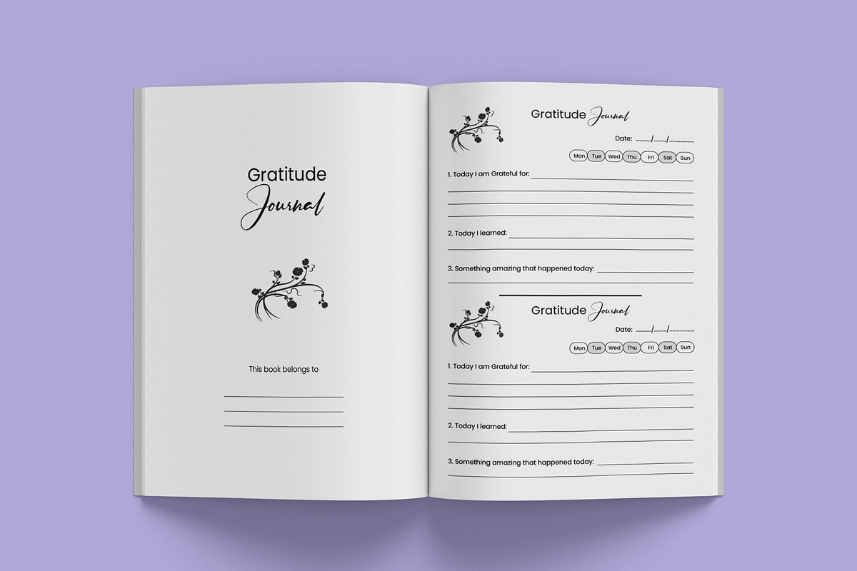 Gratitude journal kdp interior, a Graphic by Hitubrand (Photo 3 of 4)
