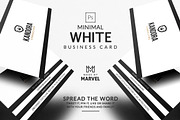 Minimal White Business Card, a Business Card Template by Marvel (Thumbnail 1 of 5)
