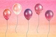 Pink Ombre Balloons Clip Art, an Illustration by Kandace Lalo Designs (Thumbnail 4 of 9)