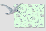 Dinosaurs Neutral Pattern, a Pattern Graphic by Lady Bruniere Design (Thumbnail 3 of 17)