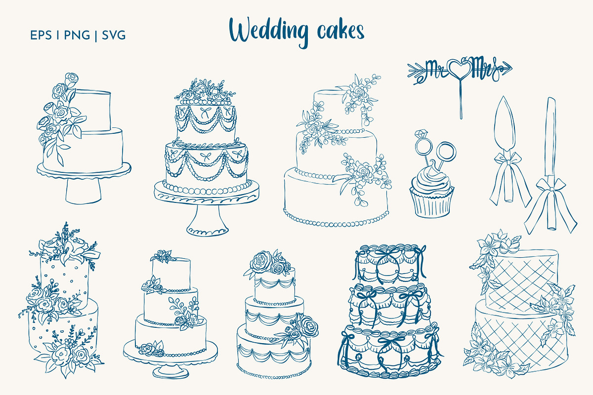 Coquette Ink Wedding Day Bundle, an Object Illustration by KathrineWatercolor (Photo 2 of 14)