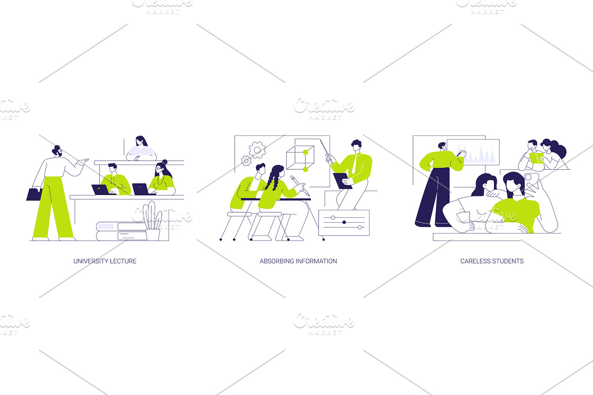Acquire knowledge isolated cartoon, an Education Illustration by Visual Generation