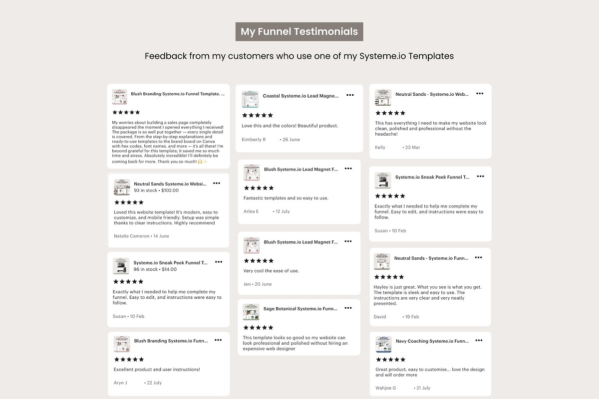 Systeme.io Neutral Sands Lead Funnel, a Landing Page Template by Hayley's Digital Hub (Photo 9 of 10)
