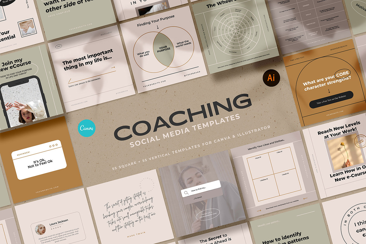 Coaching Social Media Templates, a Social Media Template by AndrewPixel (Photo 1 of 15)