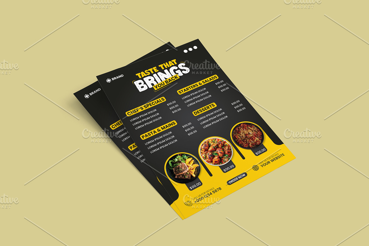 Restaurant Food Menu Design | Flyer, a Flyer Template by vectorlnk (Photo 4 of 4)
