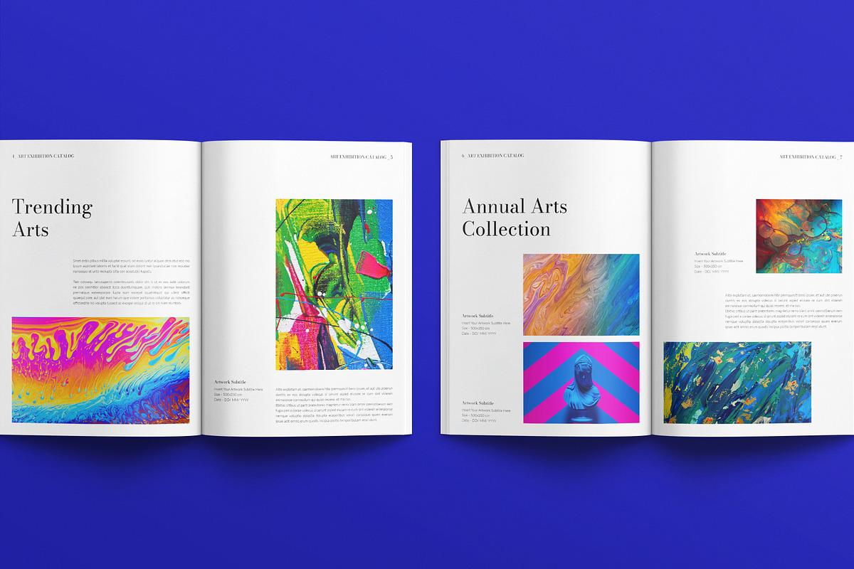Art Exhibition Catalog Template, a Brochure Template by E-Type (Photo 3 of 7)