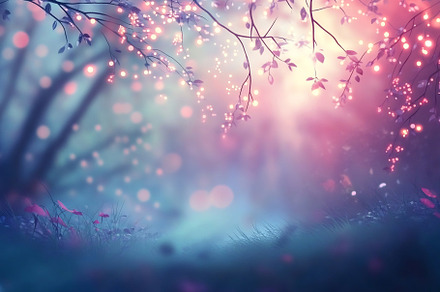 Magic glow in a mystical forest, a Nature Photo by Beautiful things