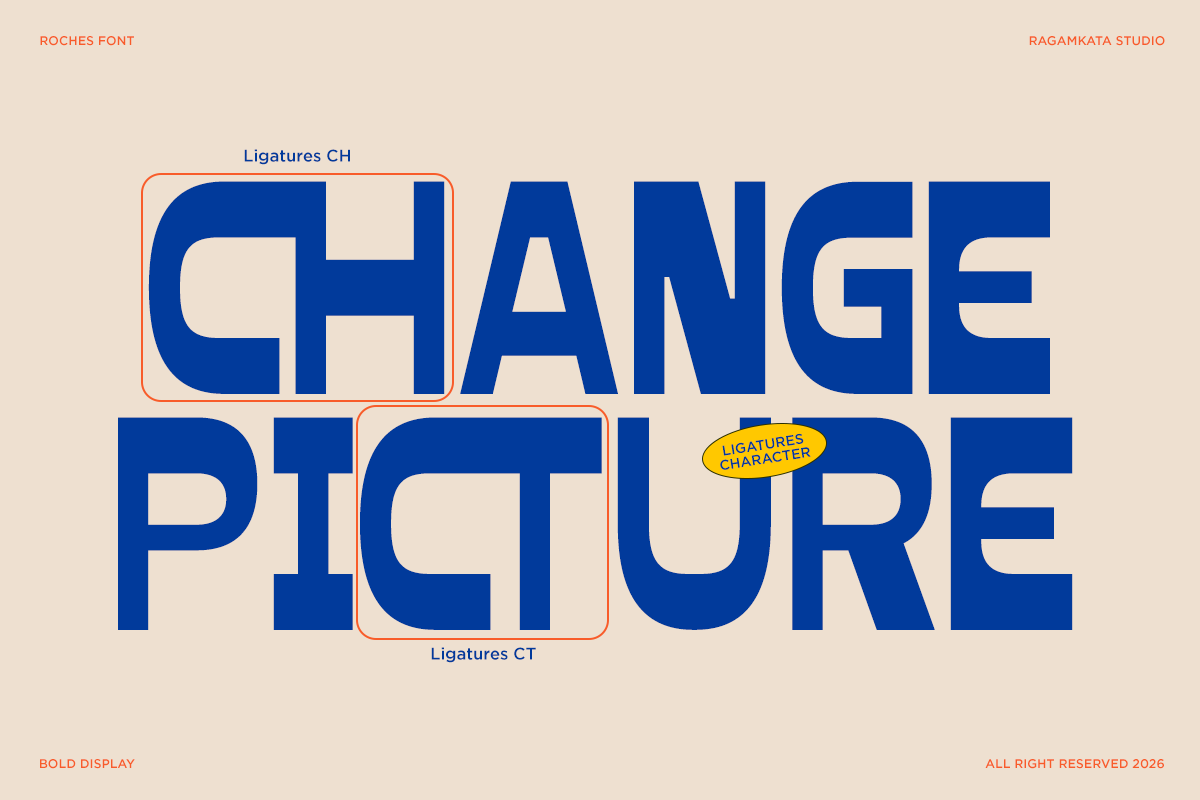 Roches - Bold Food Branding Font, a Sans Serif Font by RagamKata (Photo 7 of 10)