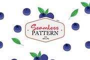 Blueberries seamless pattern, a Pattern Graphic by Viktorijareut (Thumbnail 1 of 6)