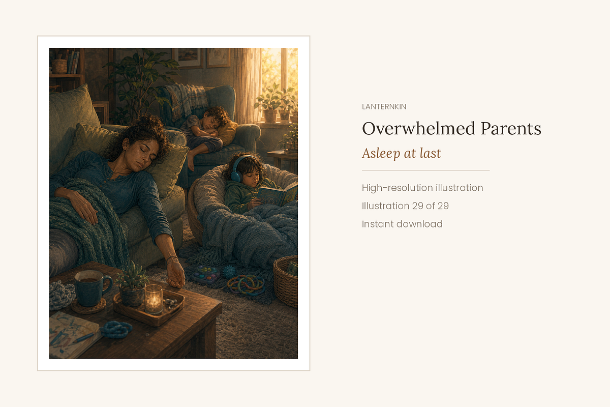 Overwhelmed Parents, Set of 29, a Person Illustration by LanternkinStudio (Photo 13 of 14)