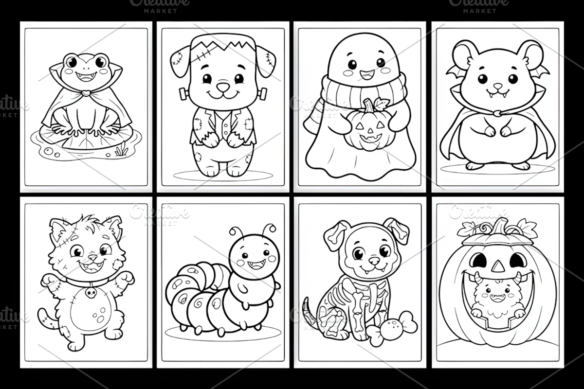 Creepy Cute Bold & Easy Coloring, a Seasonal Illustration by Design Station (Photo 2 of 3)
