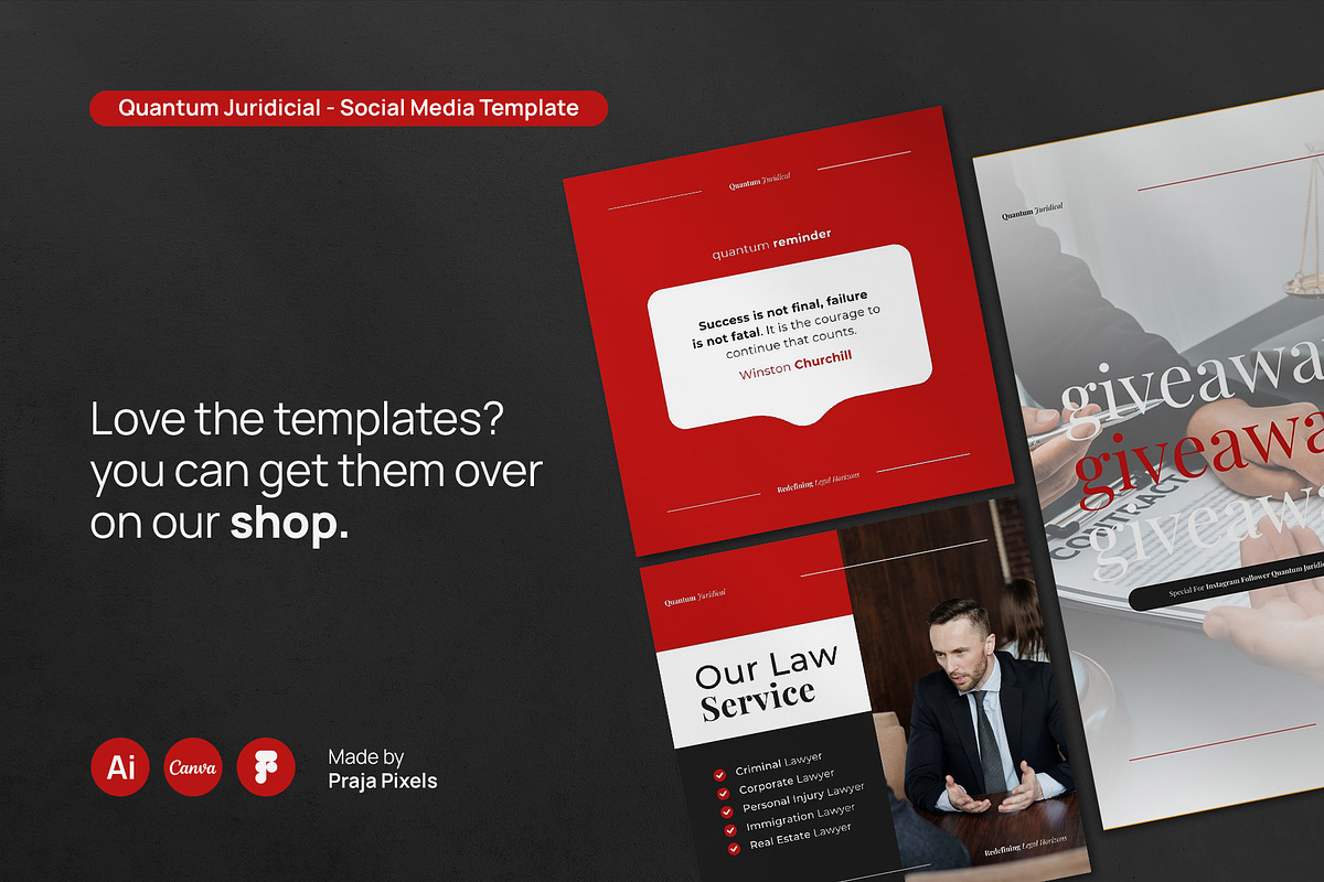 Law Firm Social Media Kit, a Social Media Template by prajapixels (Photo 6 of 6)