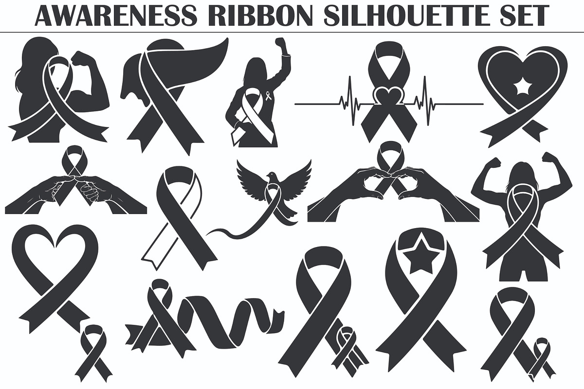 Cancer Health Support Symbols Set, a Healthcare Illustration by Designer_Momina (Photo 1 of 16)