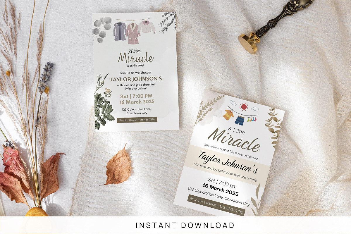 Gender Neutral Baby Shower Invites, an Invitation Template by Snapybiz (Photo 2 of 10)