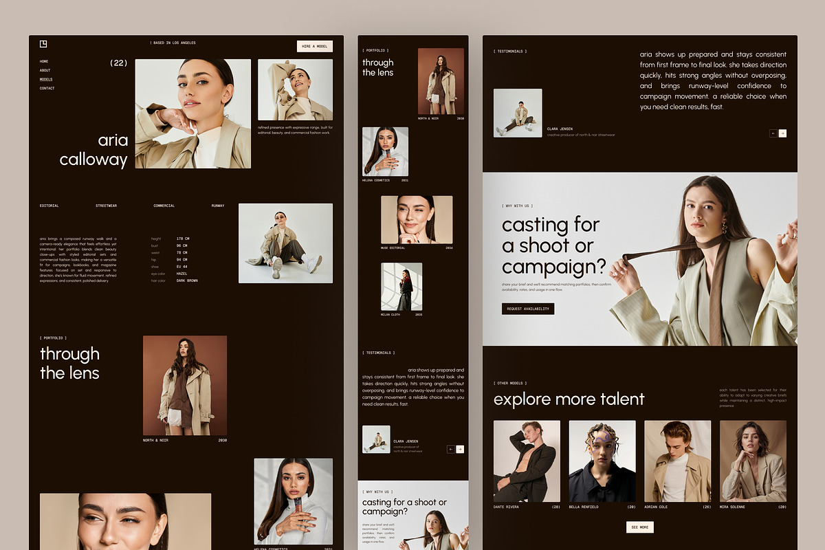 Talent & Model Agency Website UI, an UI Kit Template by peterdraw (Photo 5 of 7)