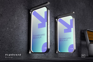 Signboard Mockup, an Advertising Mockup by Alhaytar