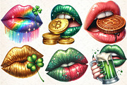 Sexy Lips Patrick's Day Sublimation, an Illustration by DreamCafeArt (Thumbnail 3 of 4)