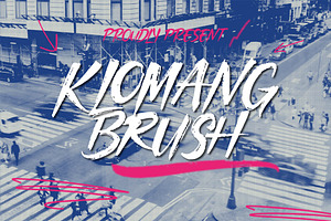 Klomang Brush | Brush Script Font, a Script Font by Denustudios