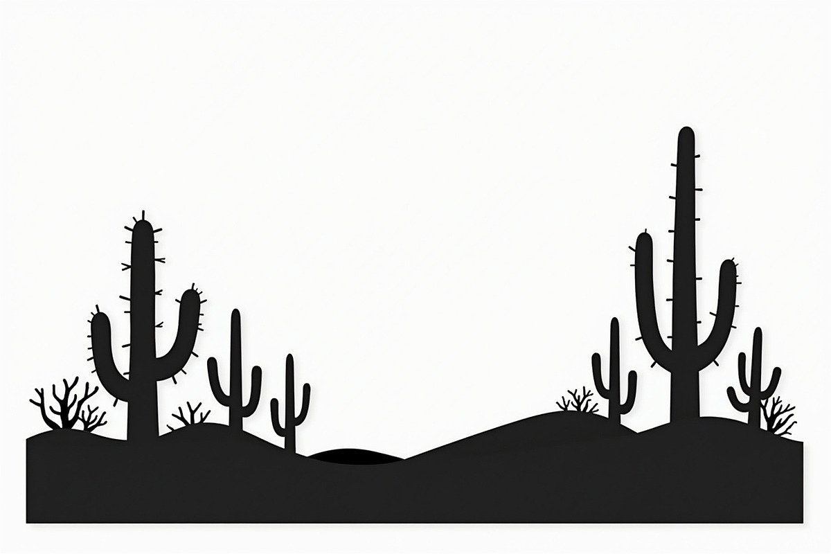 Wild Desert Cactus Scene Set, an Illustration by hafijul (Photo 9 of 15)