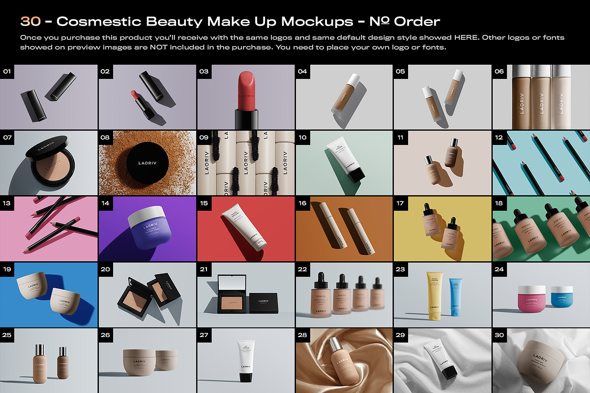 30 Cosmetic Beauty Makeup Mockups, a Pens & Pencil Mockup by Asylab (Photo 2 of 36)