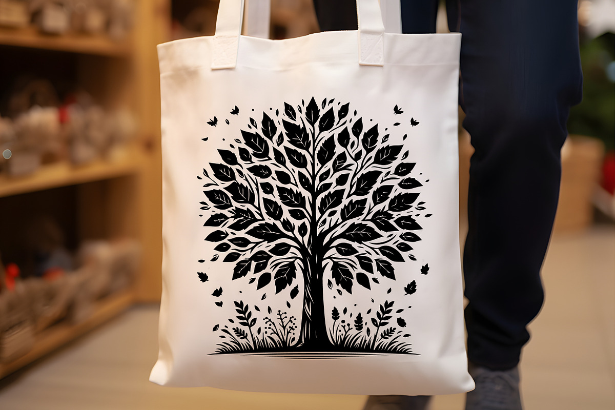 Black Line Art  Autumn Tree SVG, a Graphic by Rose Art (Photo 3 of 5)
