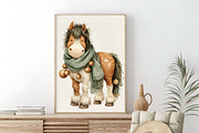 Funny Christmas Horses Clipart, an Illustration by SinaCreation (Thumbnail 6 of 7)