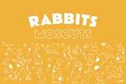 Rabbits Mascot - Vector, an Animal Illustration by By_Pedram (Thumbnail 1 of 7)