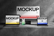 10 PSD Dark Multi Device Mockup Set, a Mac Mockup by East Gallery (Thumbnail 3 of 10)