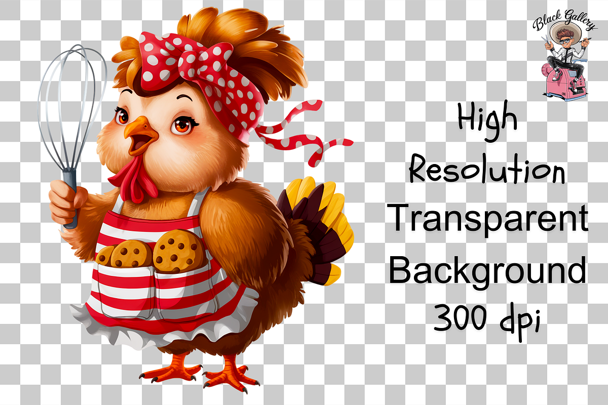 Patriotic Hen PNG Clipart Bundle, a Graphic by Clipart Bloom (Photo 9 of 11)