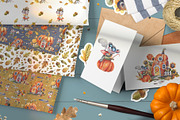 PUMPKINS AND MICE, a Seasonal Illustration by Watercolor by Tonia Tkach (Thumbnail 2 of 8)