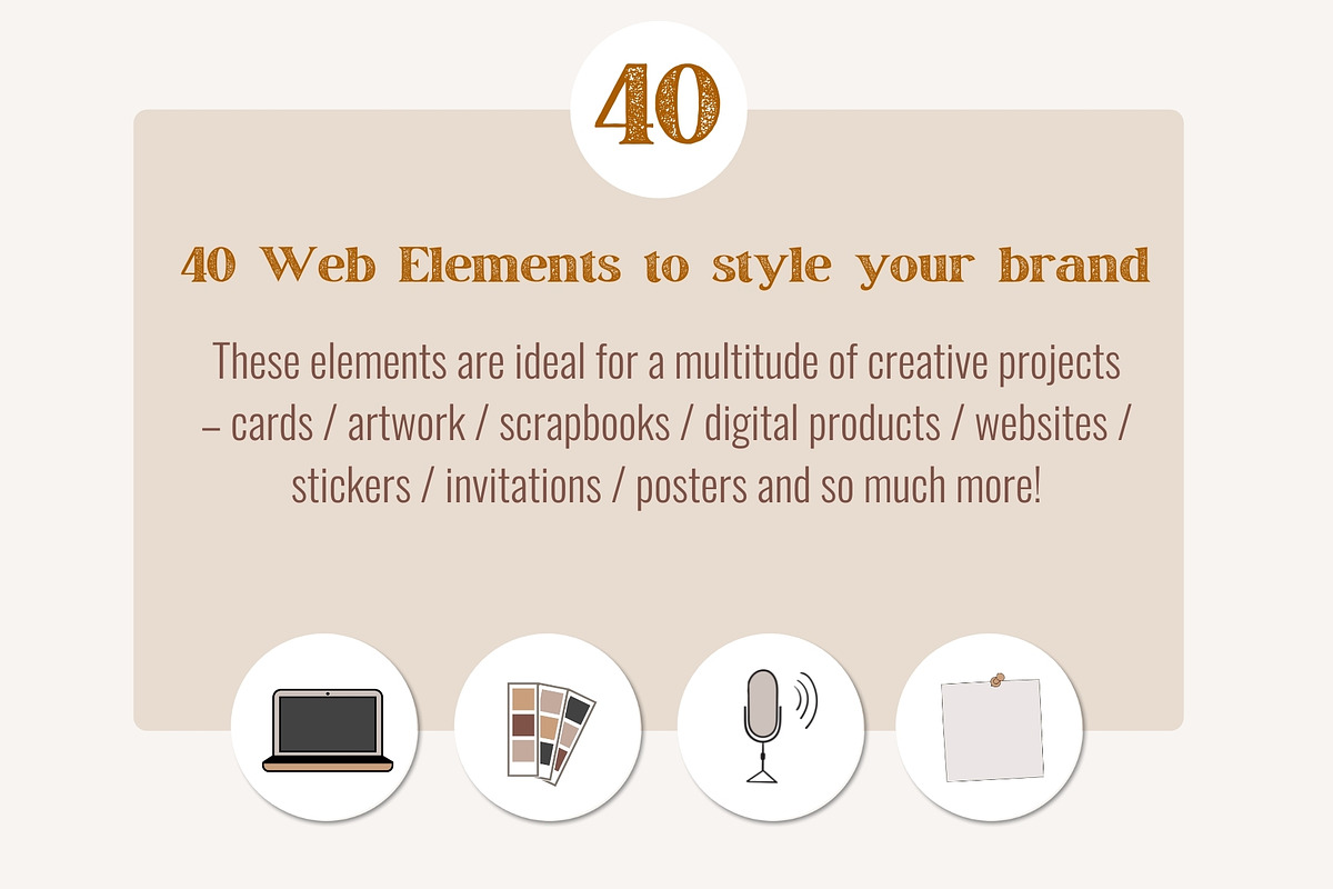 Web Elements For Creatives, a Design Template by Brand & Palms (Photo 5 of 8)
