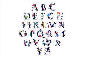 Two Beautiful Alphabet. Vector!