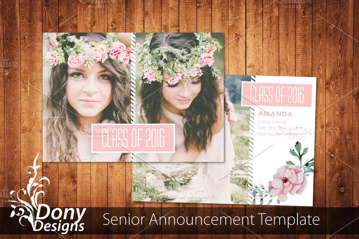 Senior Graduation Card -SE002, an Invitation Template by DonyDesigns (Photo 1 of 2)