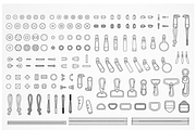 Vector Garment Accessories & Brushes, an Illustration by HYDNSTUDIO (Thumbnail 2 of 9)