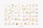 watercolor rococo coquette clipart, a Decorative Illustration by Patishop Art (Thumbnail 9 of 9)