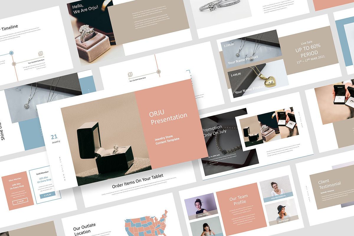 Orju : Jewelry Brand Keynote, a Presentation Template by Punkl Camp (Photo 1 of 16)